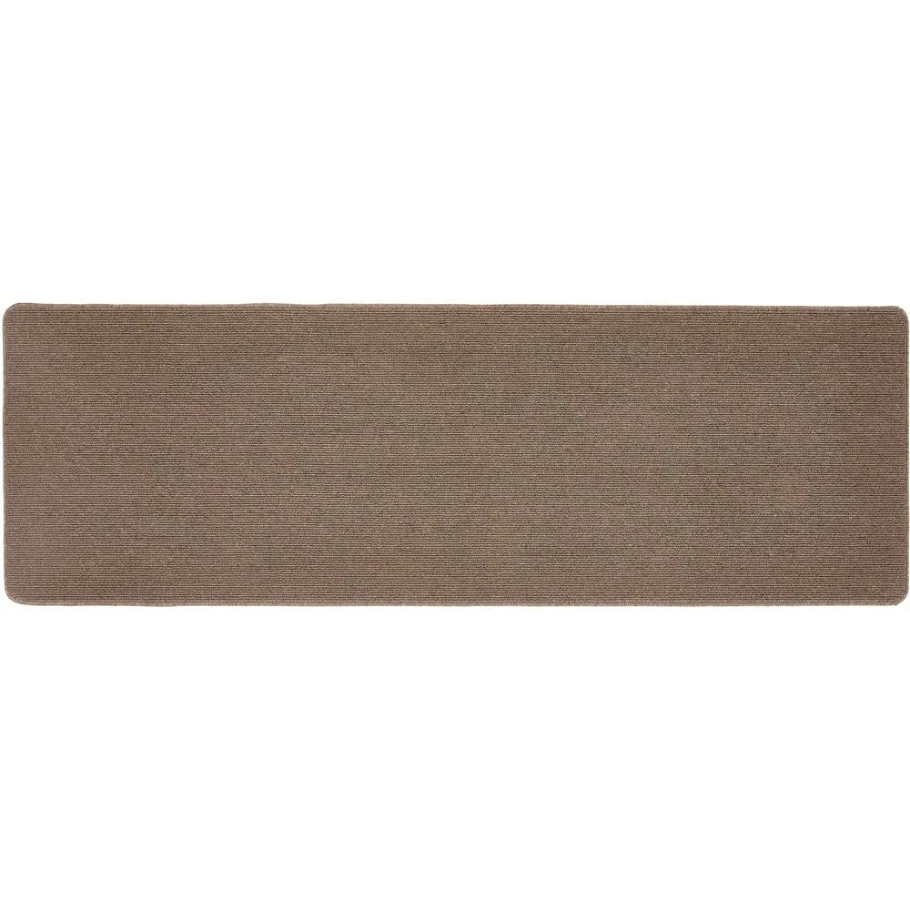 Stone Plain Stain Resistant Runner - Brown