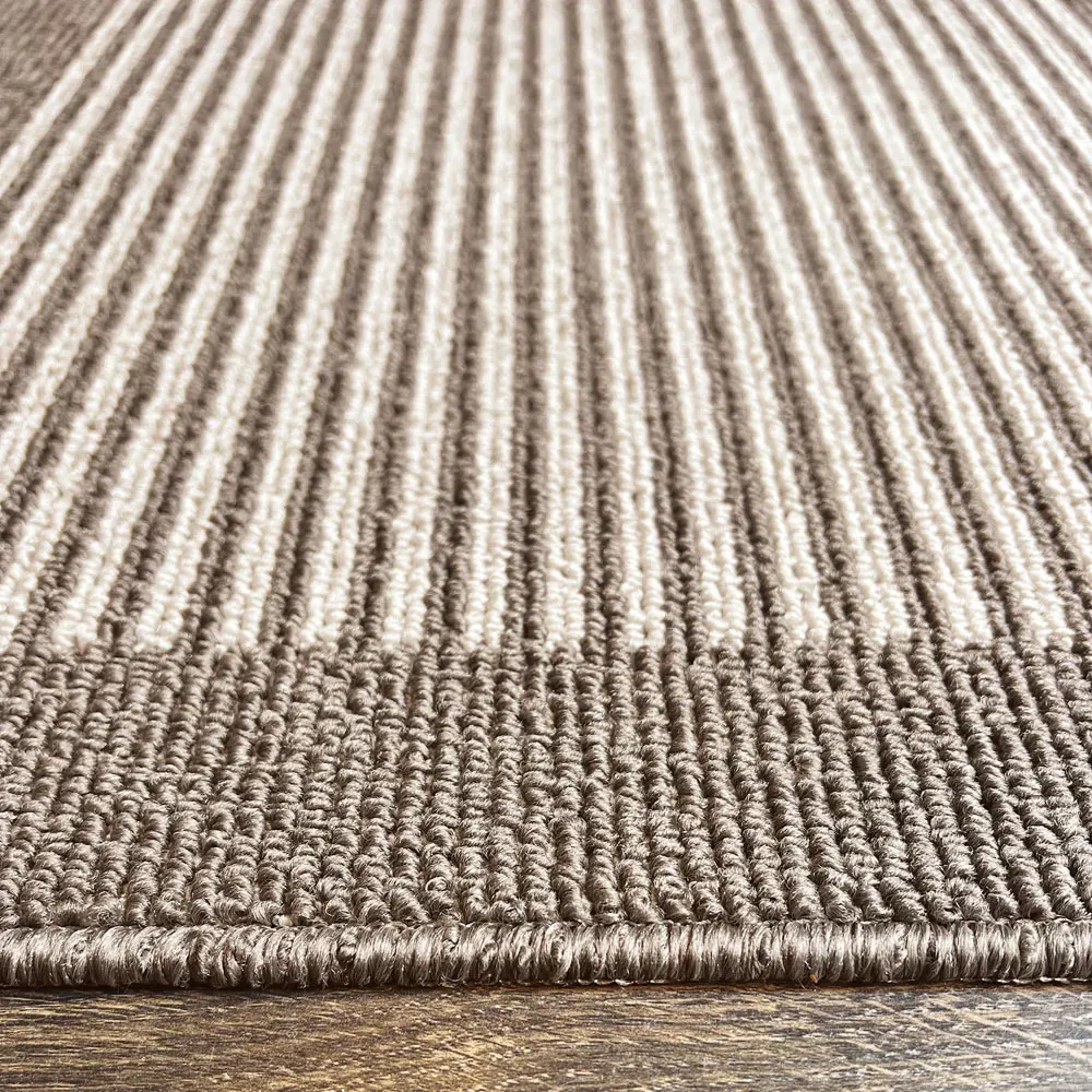 Stone Stripe Stain Resistant Runner - Brown