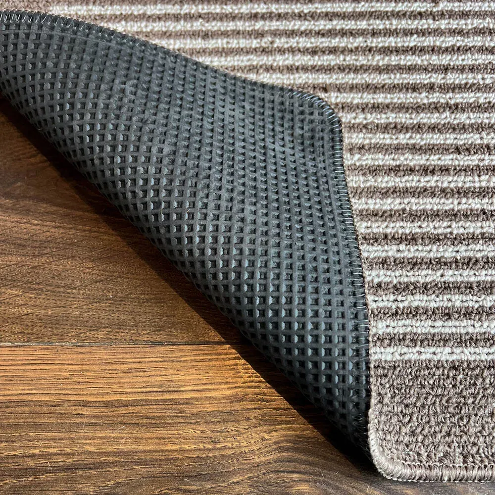 Stone Stripe Stain Resistant Runner - Brown