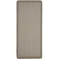 Stone Stripe Stain Resistant Runner - Brown