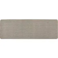 White and Brown Twist Stripe Stain Resistant Runner - Brown