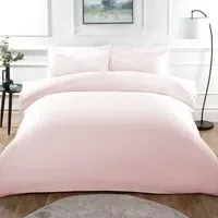 Milan King Size Textured Duvet Cover Set - Blush