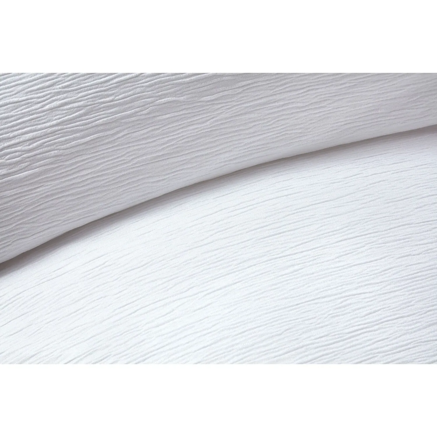 Milan Super King Textured Duvet Cover Set - White