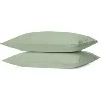 Pack of 2 Oxford Pillowcases - Sage, Polycotton