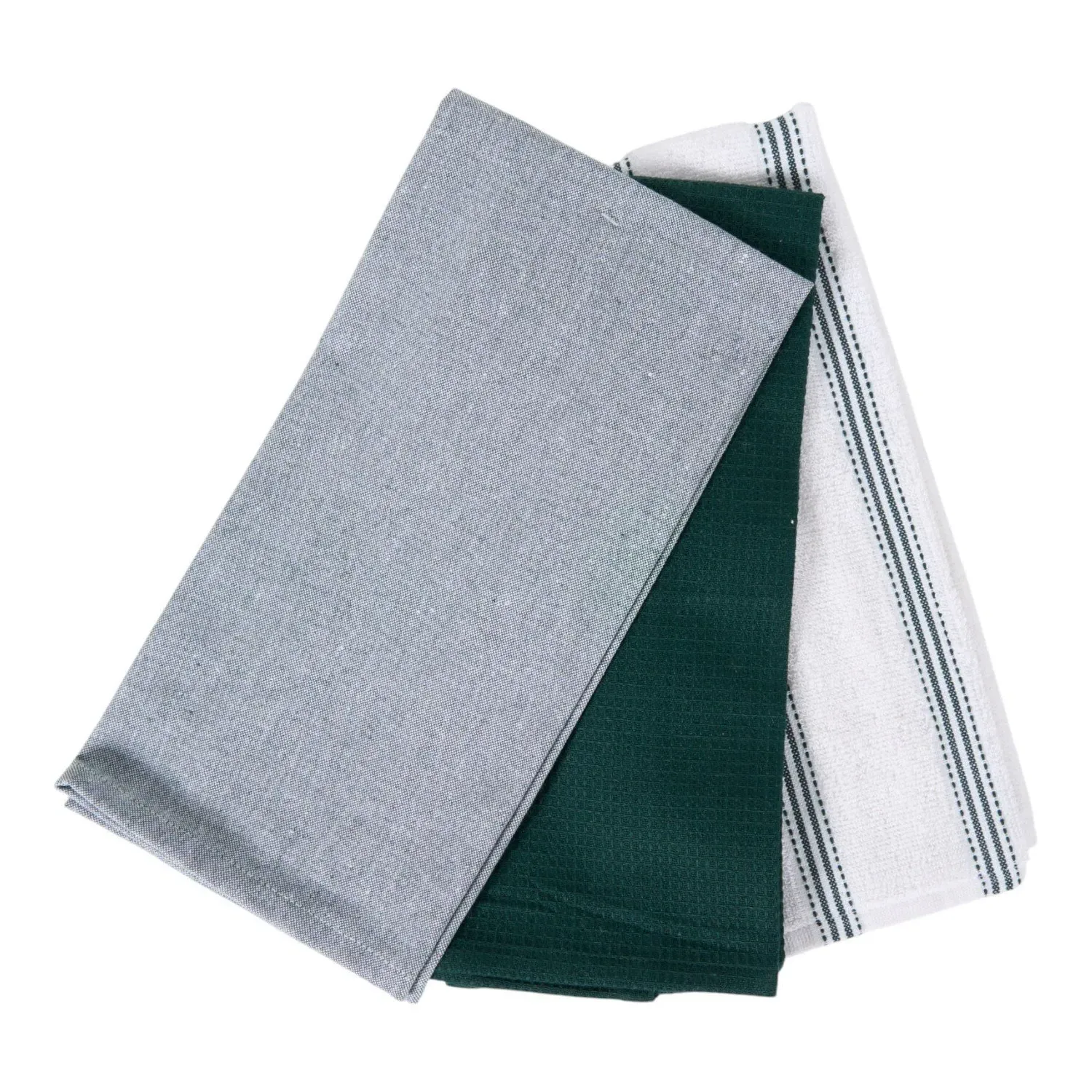 Pack of 3 Tea Towels - Grey image