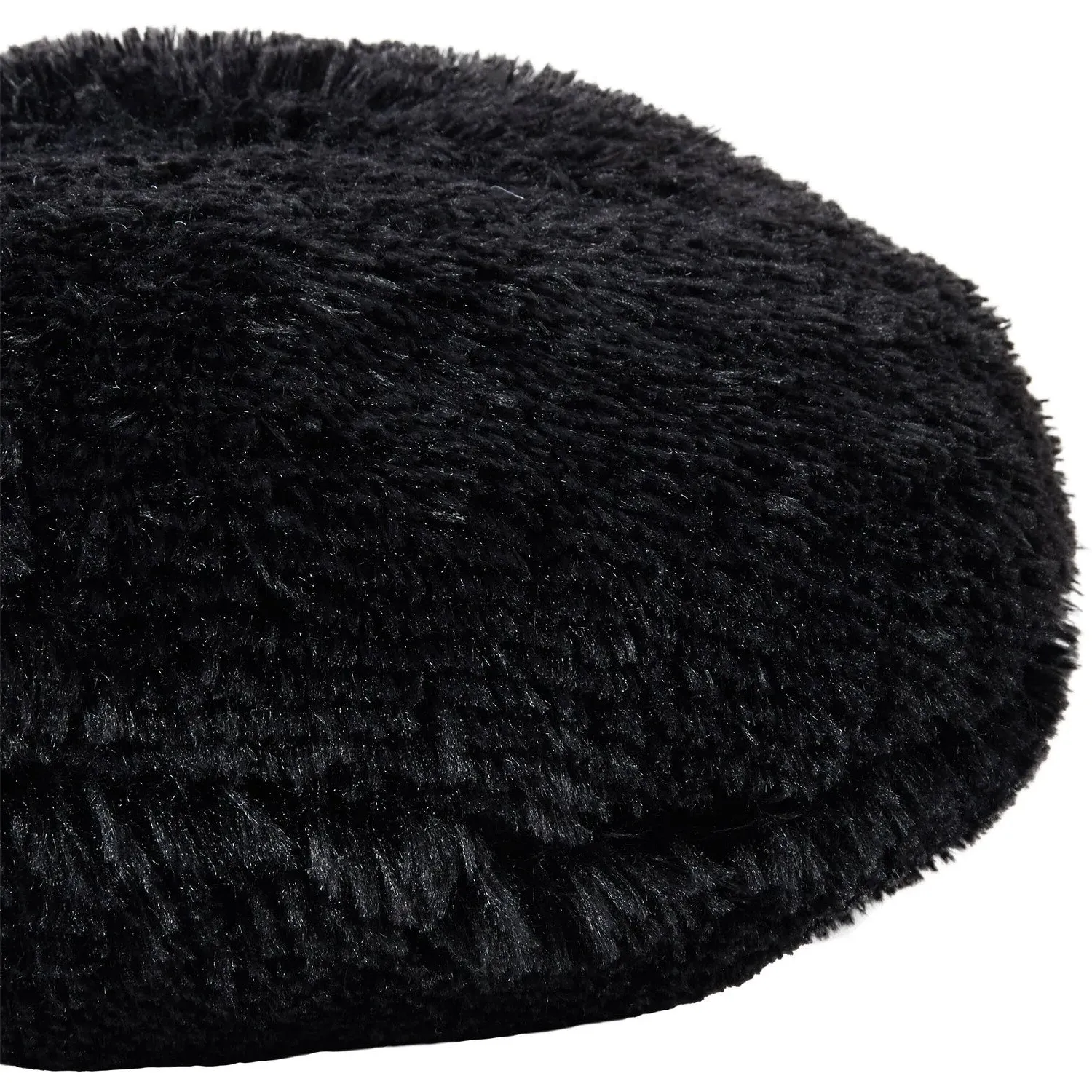 Round Bear Cushion - Black image