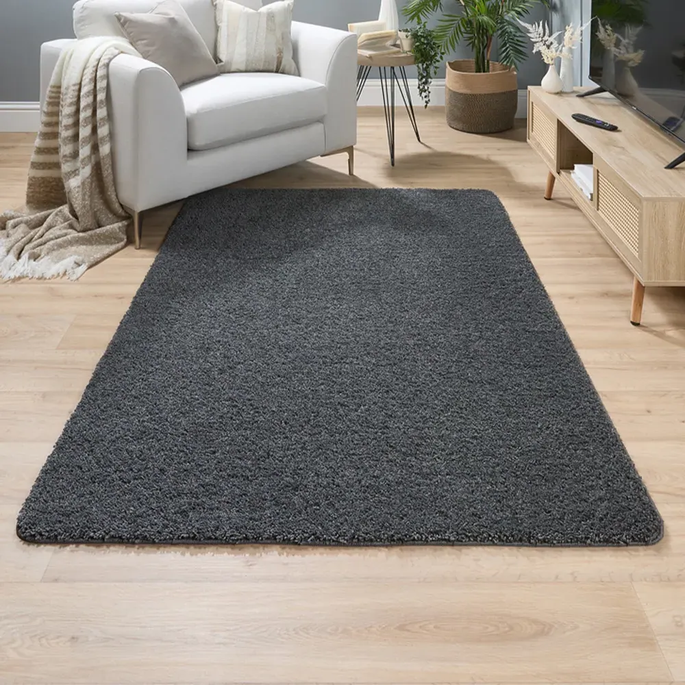 Charcoal Rug - Grey, Polypropylene