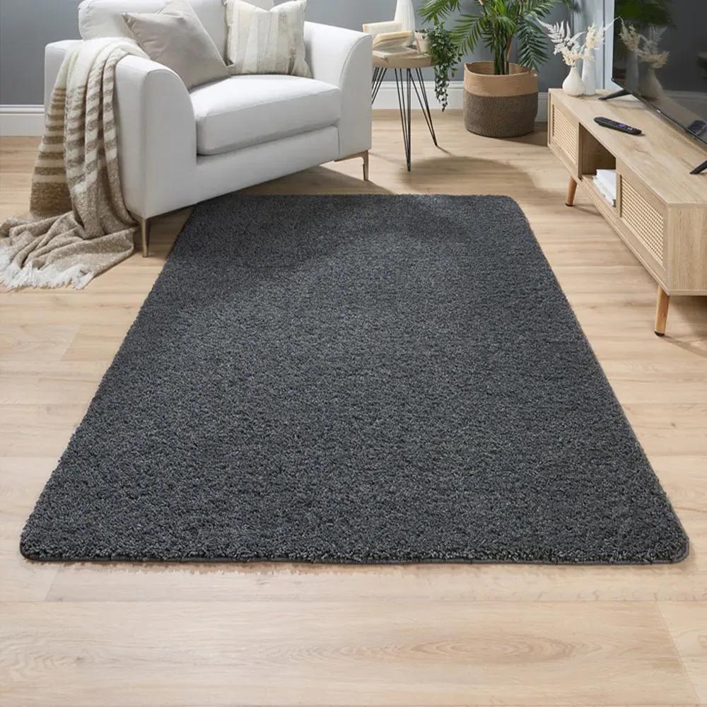 Charcoal Rug - Grey, Polypropylene