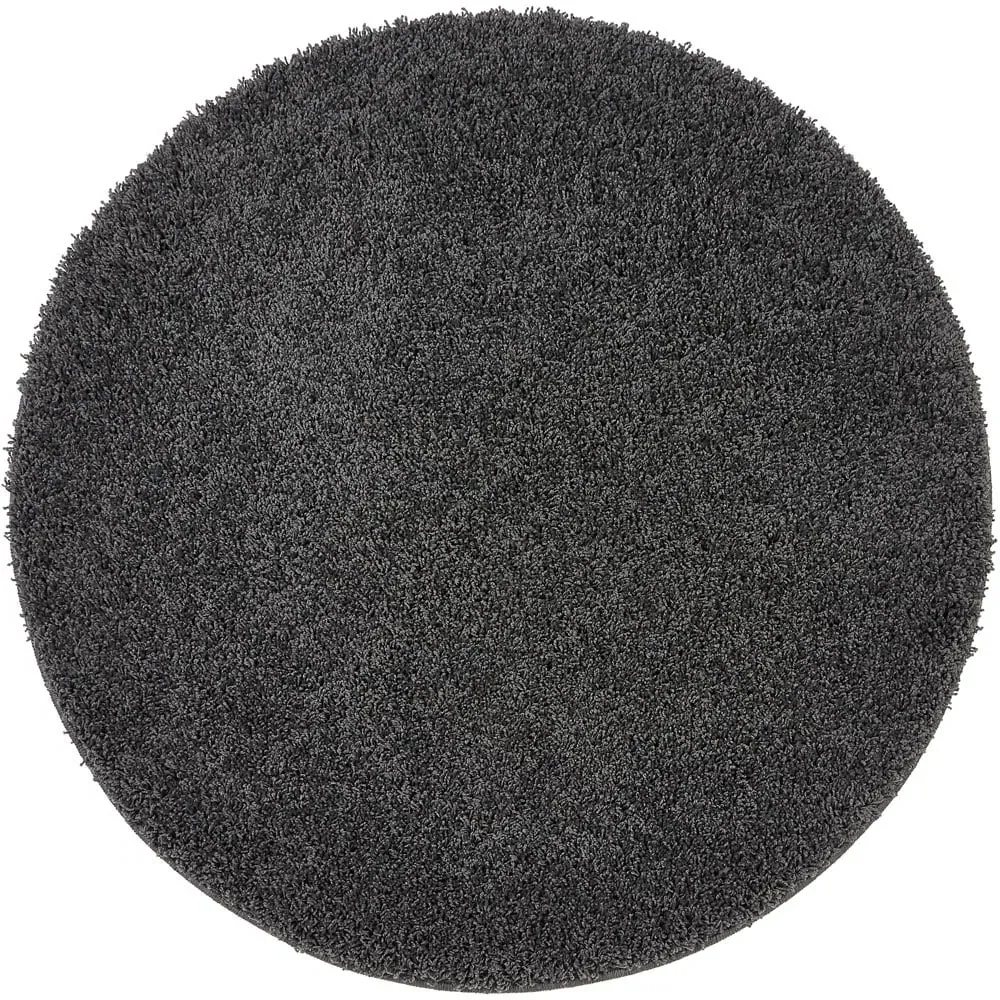 Round Rug 100cm - Charcoal image
