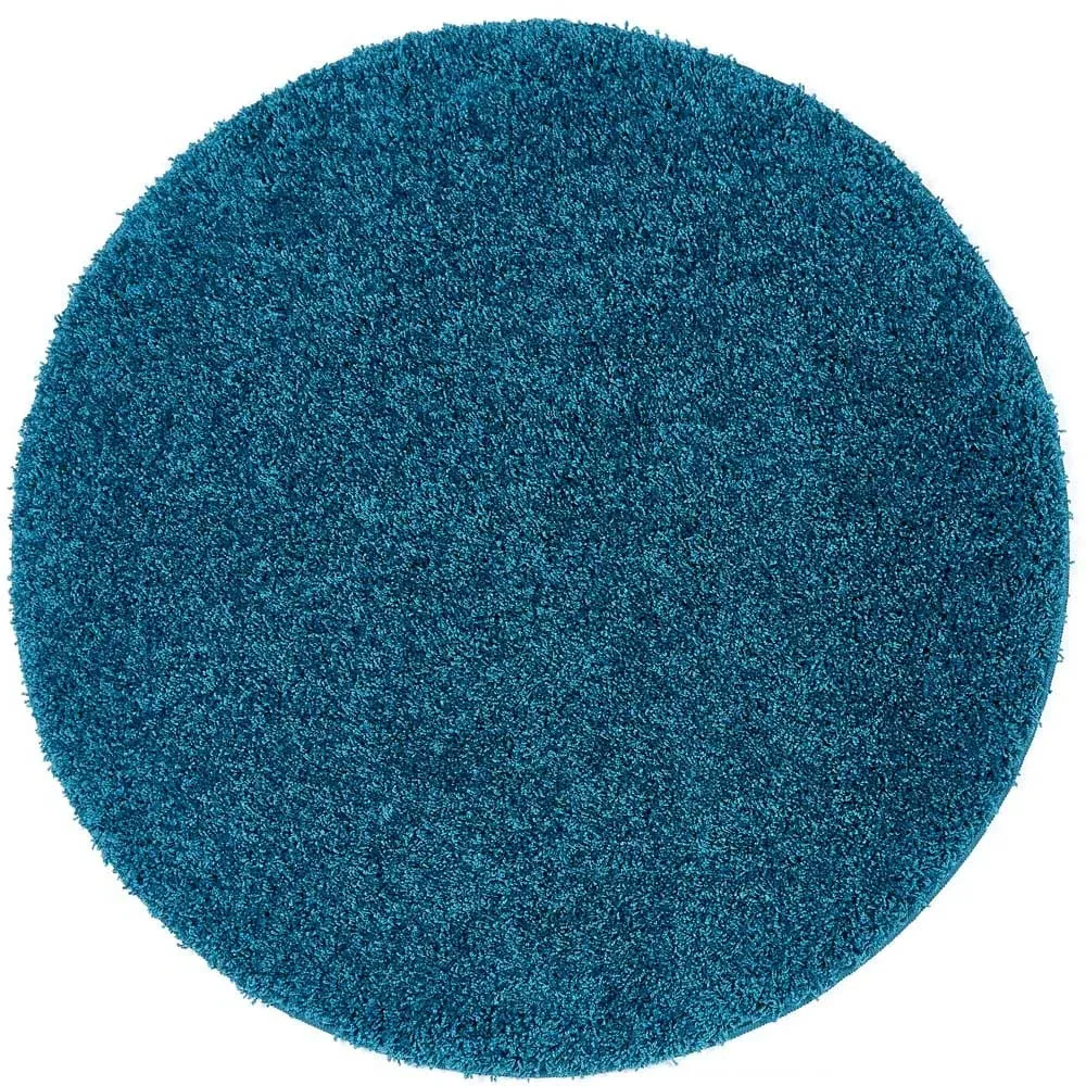 Round Rug 100cm - Teal image