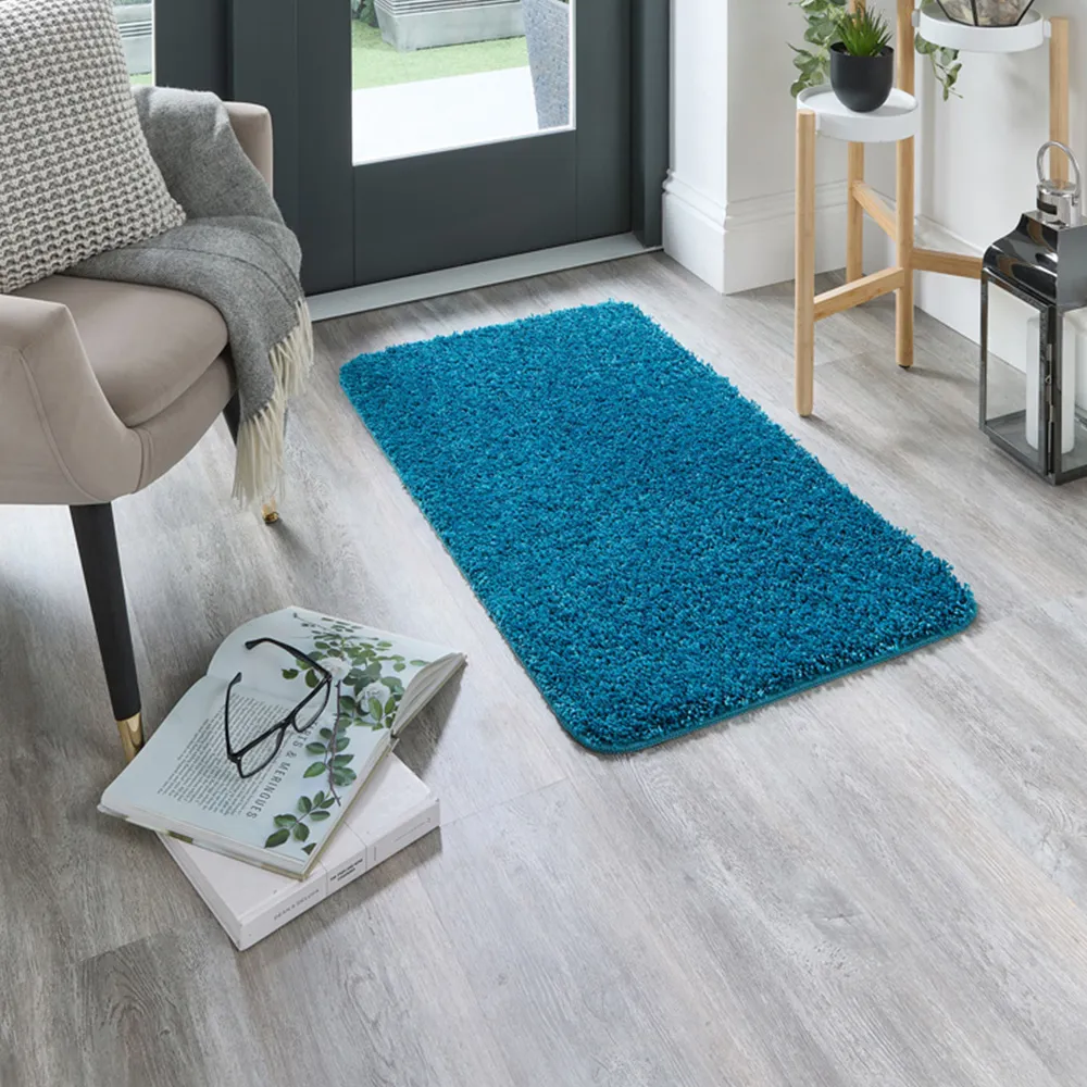 Teal Rug - Blue, Polypropylene