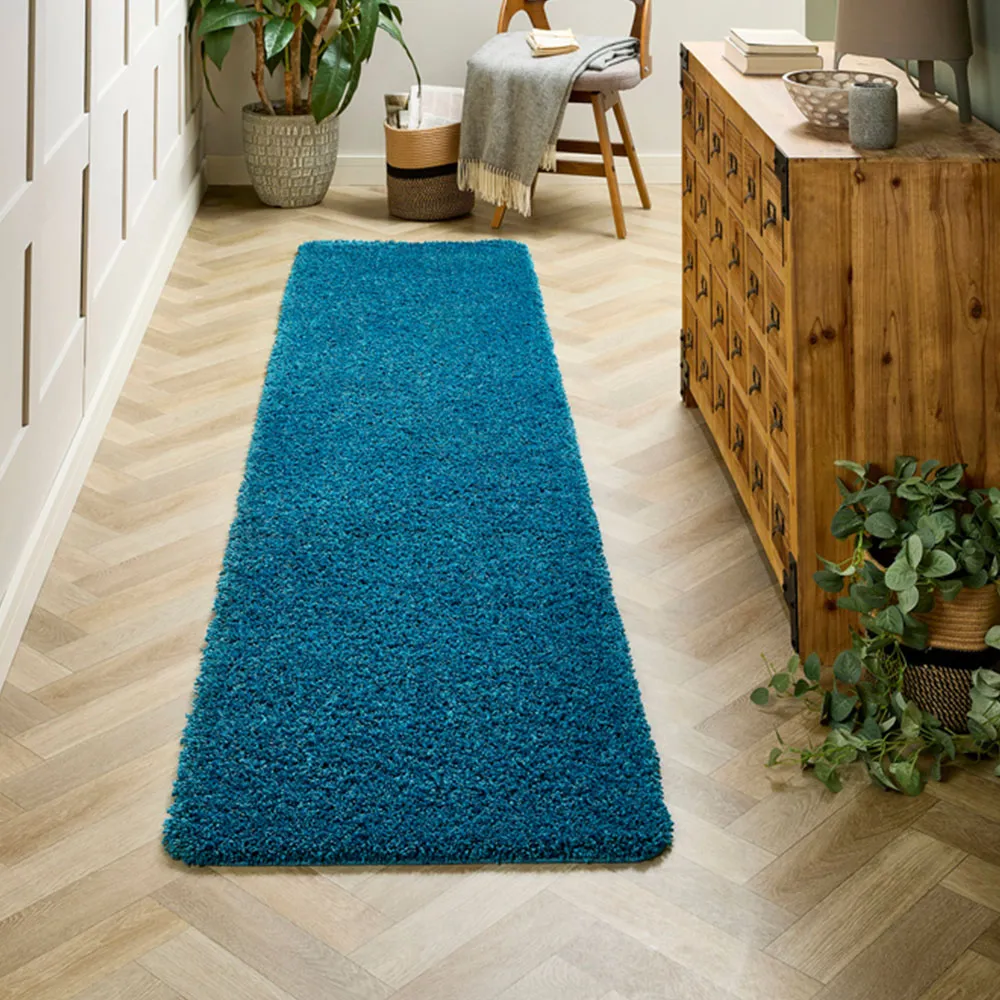 Teal Rug - Blue, Polypropylene