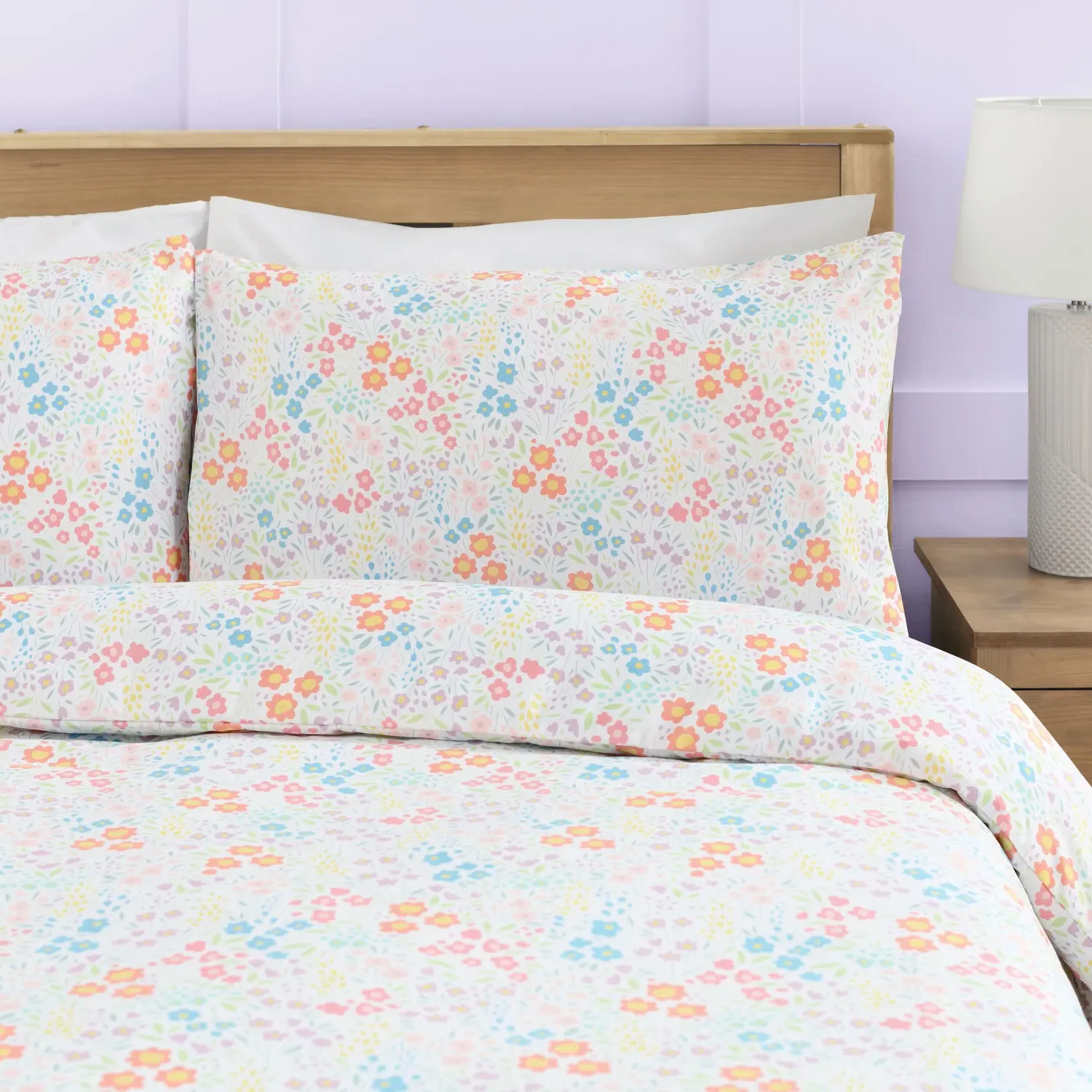 Spring Floral King Size Duvet Cover and Pillowcase Set