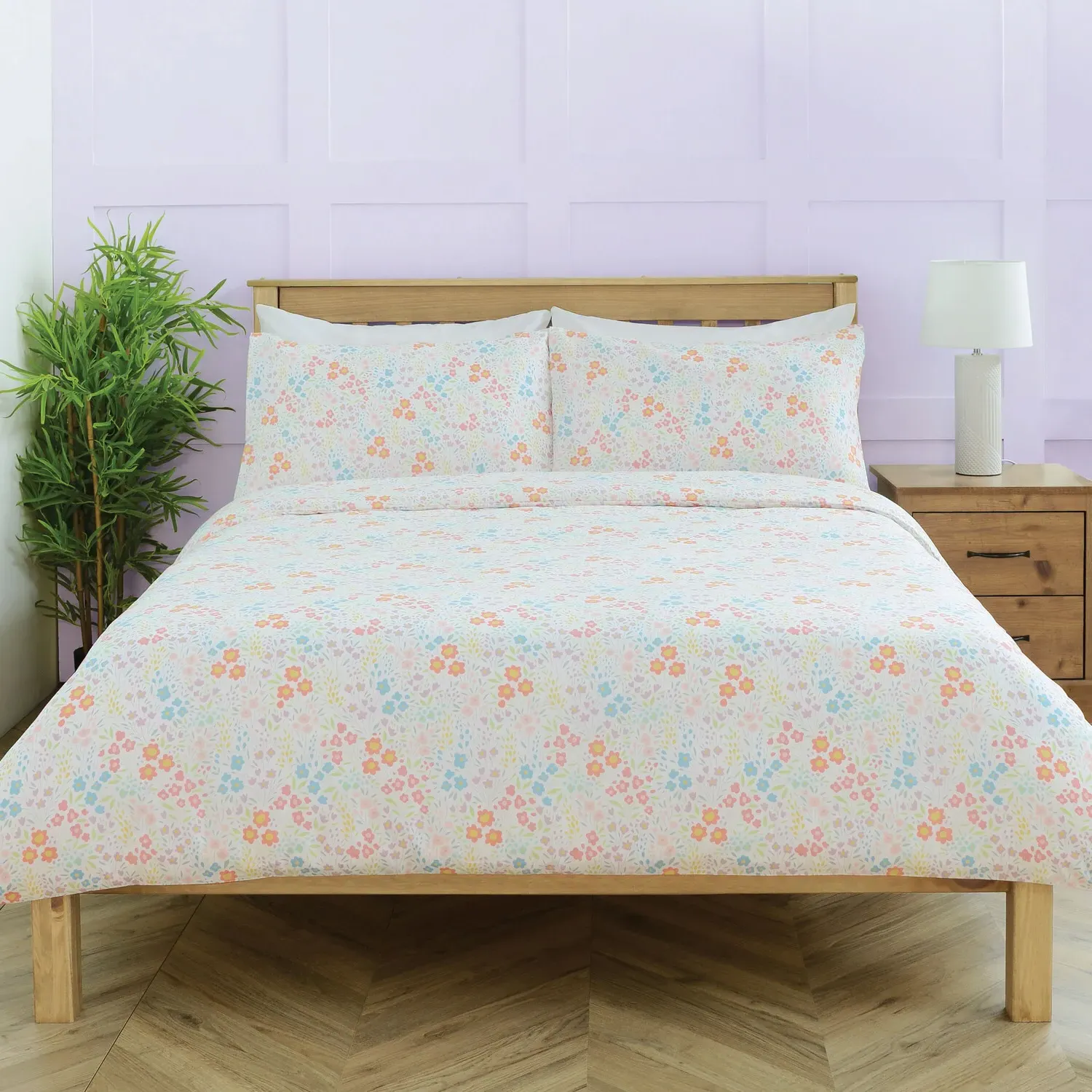 Spring Floral King Size Duvet Cover and Pillowcase Set image