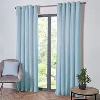 Taylor Blackout Eyelet Curtains - Duck Egg
