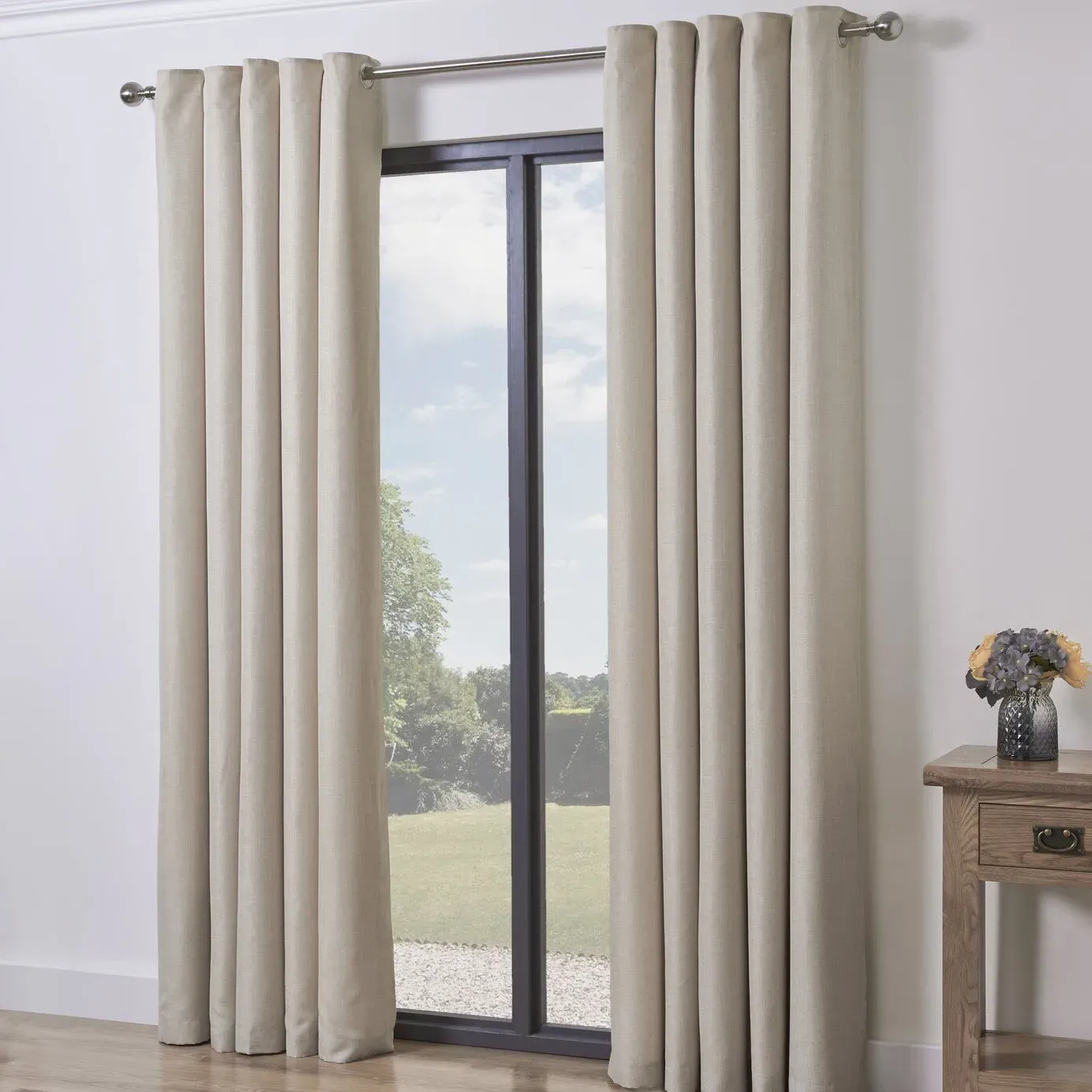 Taylor Blackout Eyelet Curtains - Natural image