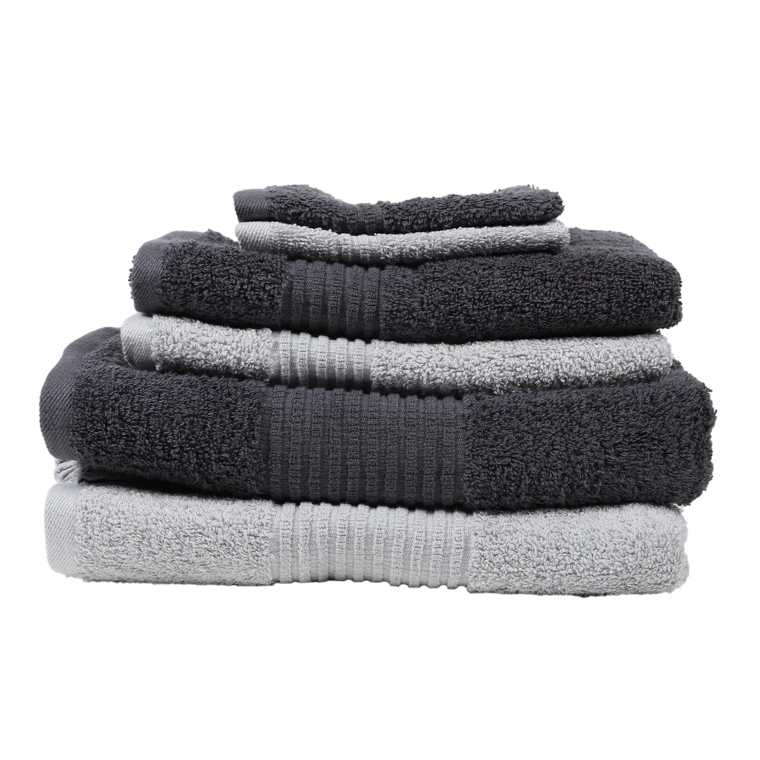 6 Piece Towel Bale - Charcoal, Cotton image