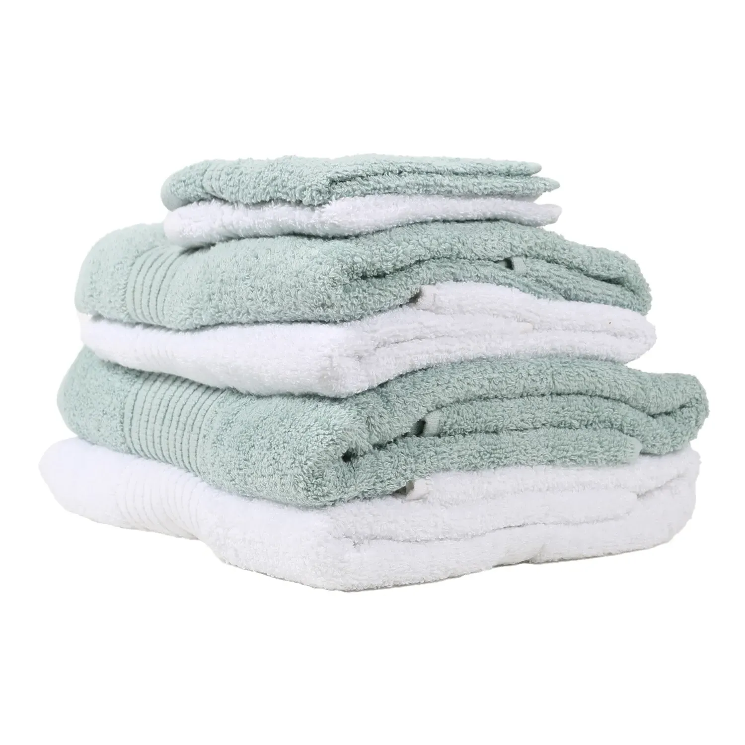 6 Piece Towel Bale - Sage, Cotton