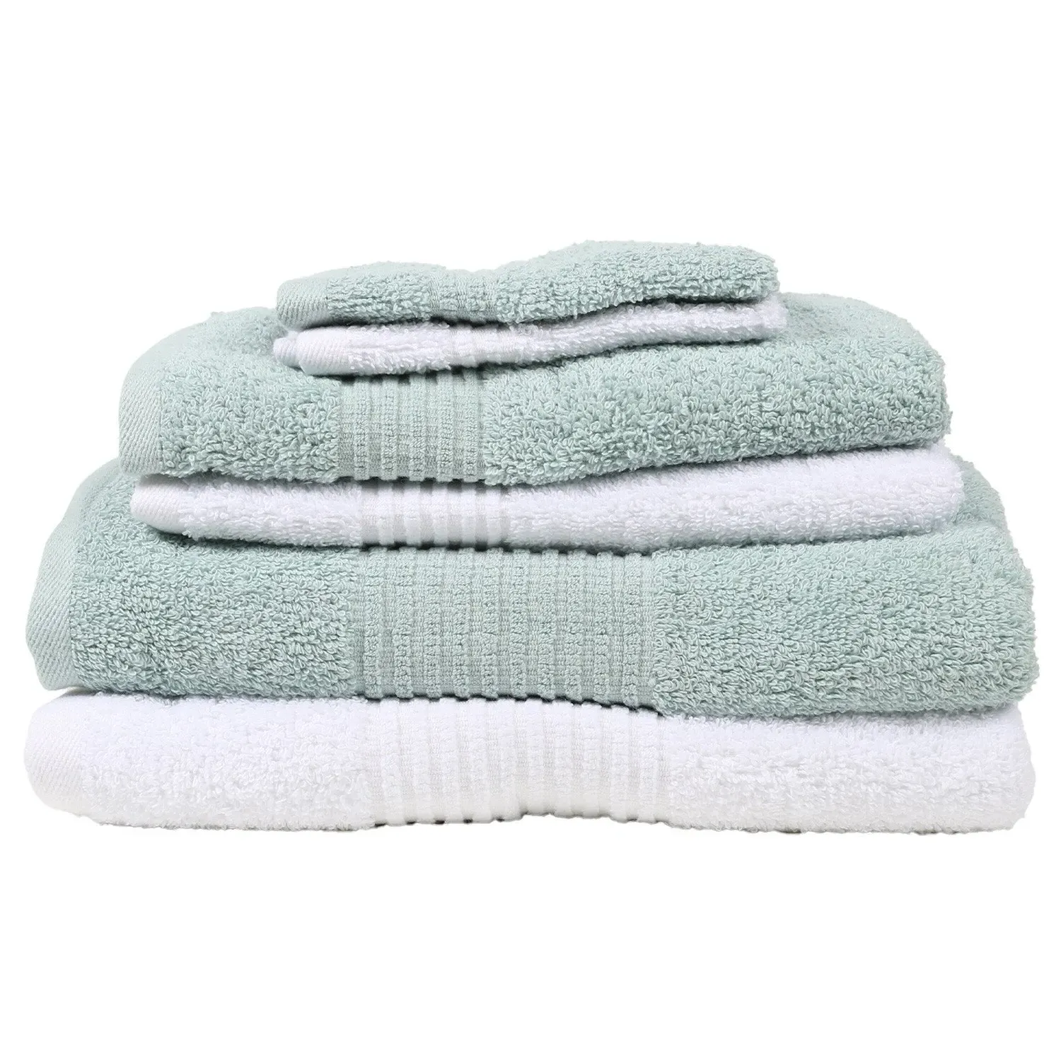 6 Piece Towel Bale - Sage, Cotton