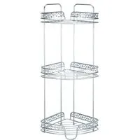 Geo Corner Basket - Chrome