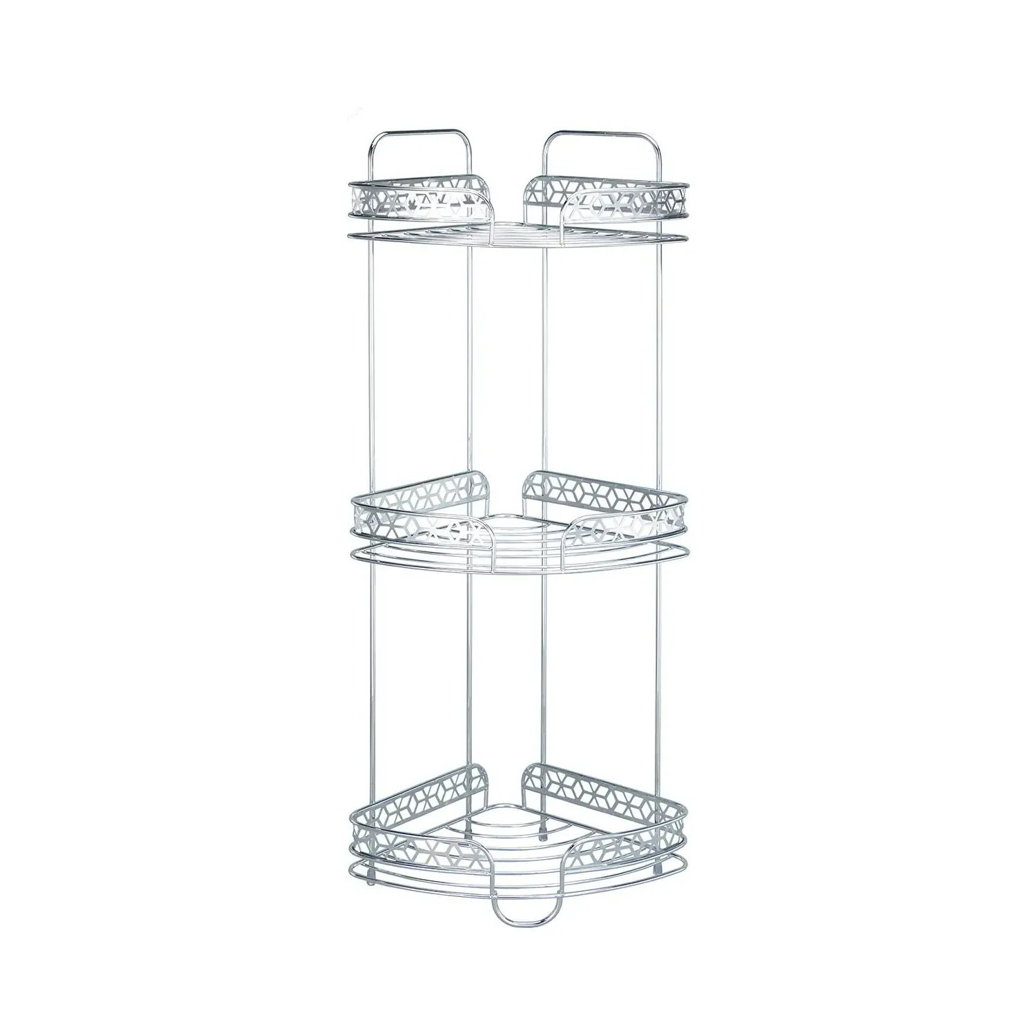 Geo Corner Basket - Chrome image