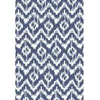 Tribal Geo Outdoor Rug - Slate Blue