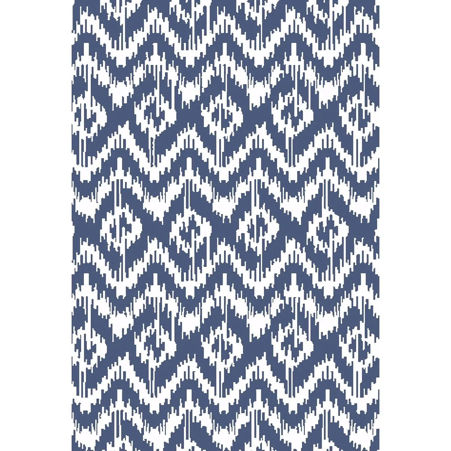Tribal Geo Outdoor Rug - Slate Blue