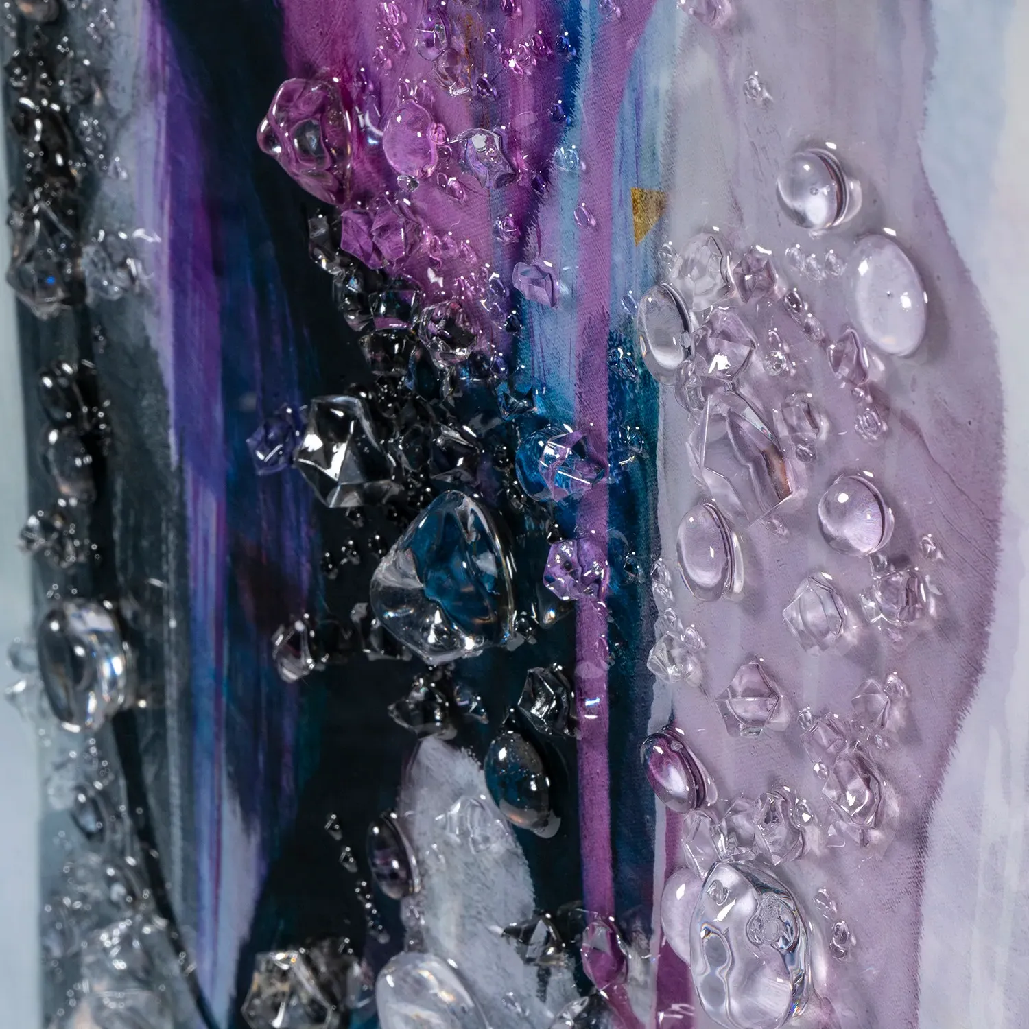 Vibrant Abstract Single Wall Art - Purple