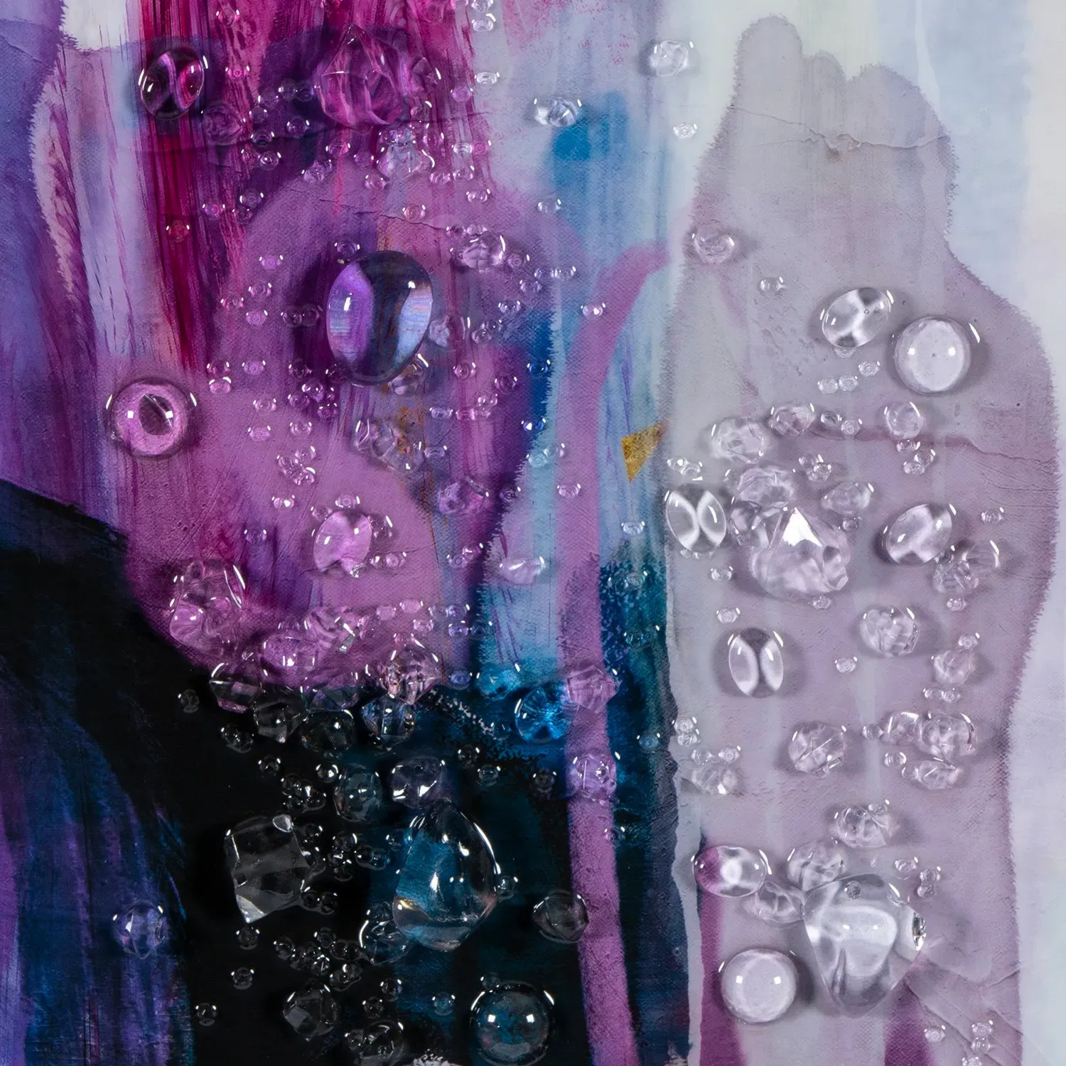 Vibrant Abstract Single Wall Art - Purple