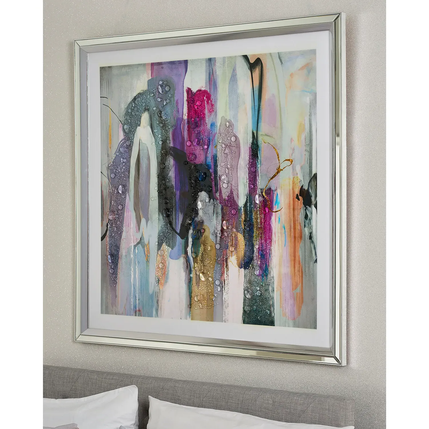 Vibrant Abstract Single Wall Art - Purple