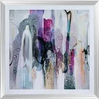 Vibrant Abstract Single Wall Art - Purple