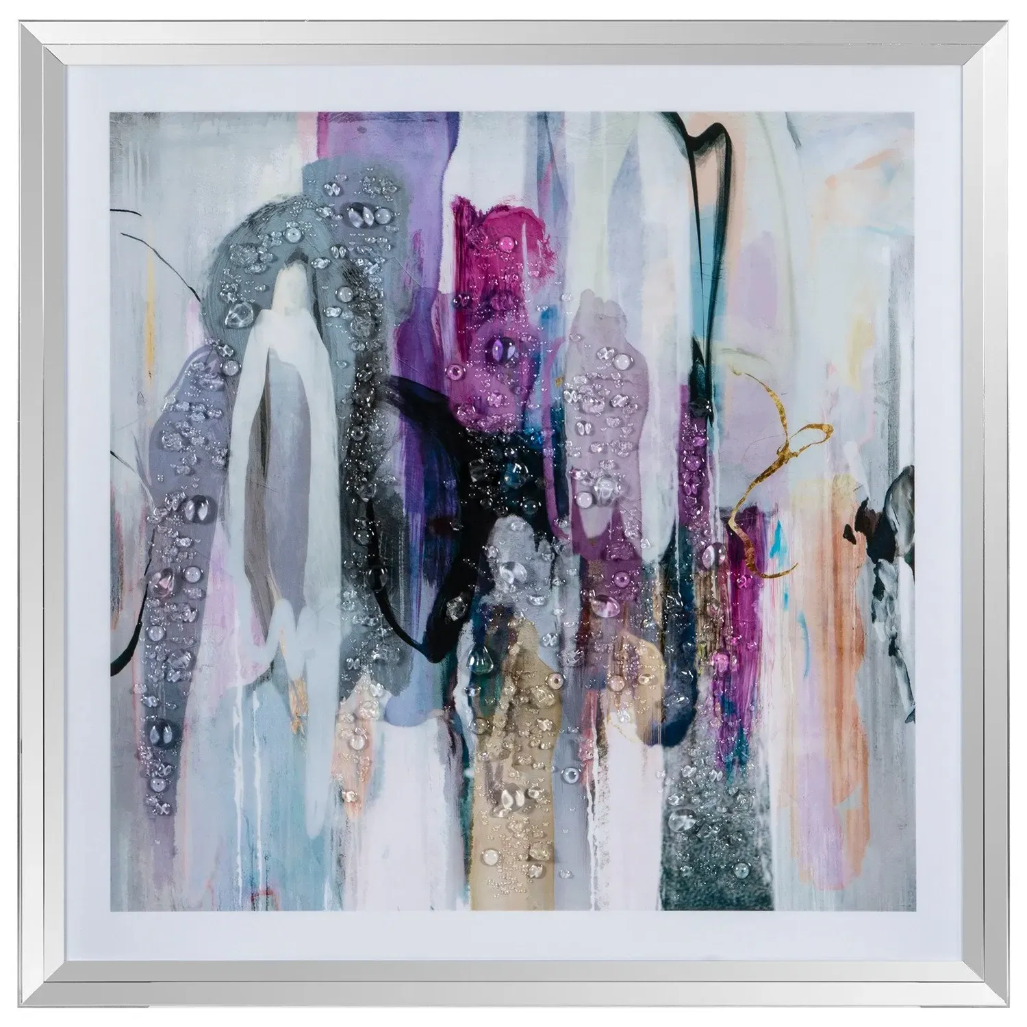 Vibrant Abstract Single Wall Art - Purple image