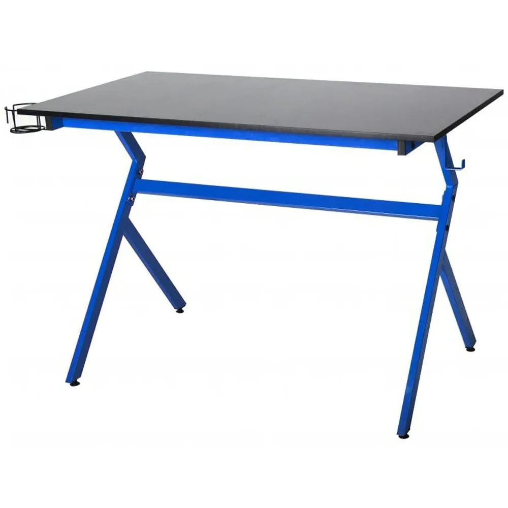 Ergonomic Gaming Desk with Cable Management - Blue