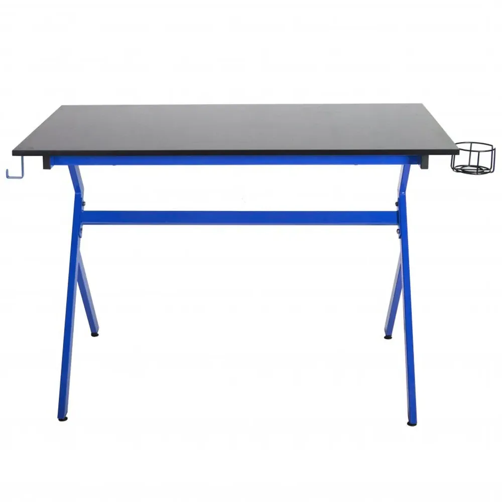 Ergonomic Gaming Desk with Cable Management - Blue