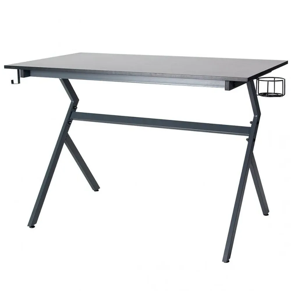 Ergonomic Gaming Desk with Cable Management - Grey