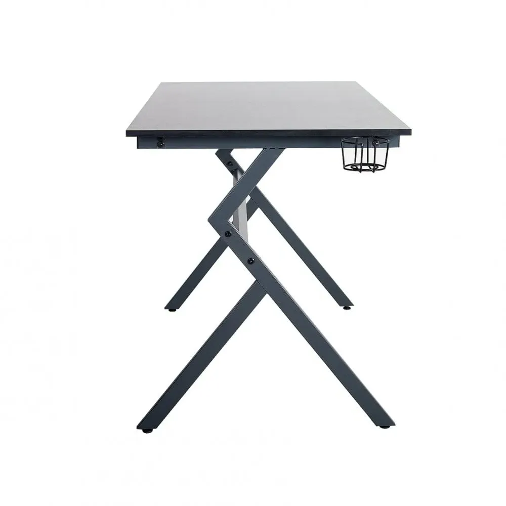 Ergonomic Gaming Desk with Cable Management - Grey