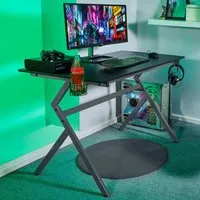 Ergonomic Gaming Desk with Cable Management - Grey