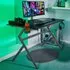 Ergonomic Gaming Desk with Cable Management - Grey