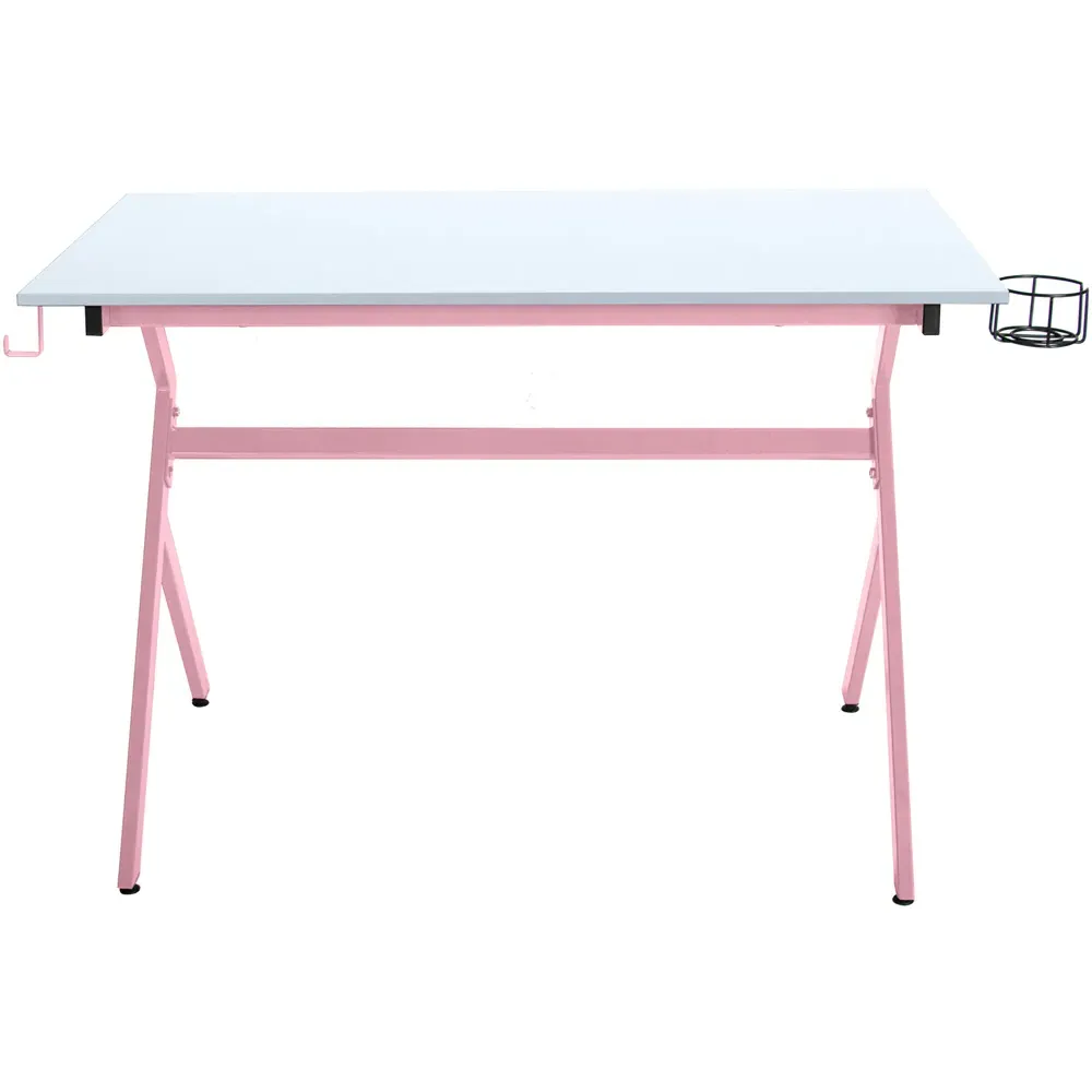 Ergonomic Gaming Desk with Cable Management - Pink