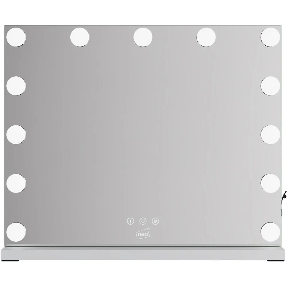 Marco Paul LED Wall Mounted Hollywood Vanity Touch Mirror - Silver