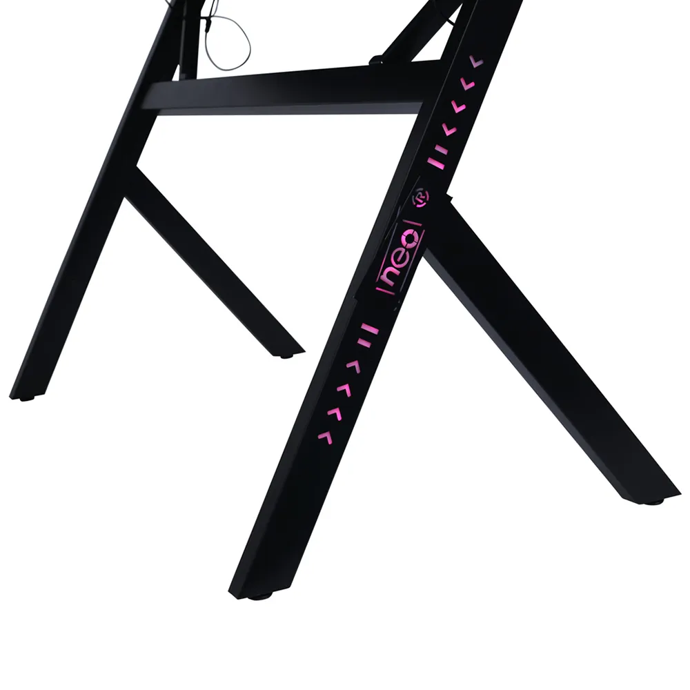 Model 1 Gaming Desk with LED Lights - Black