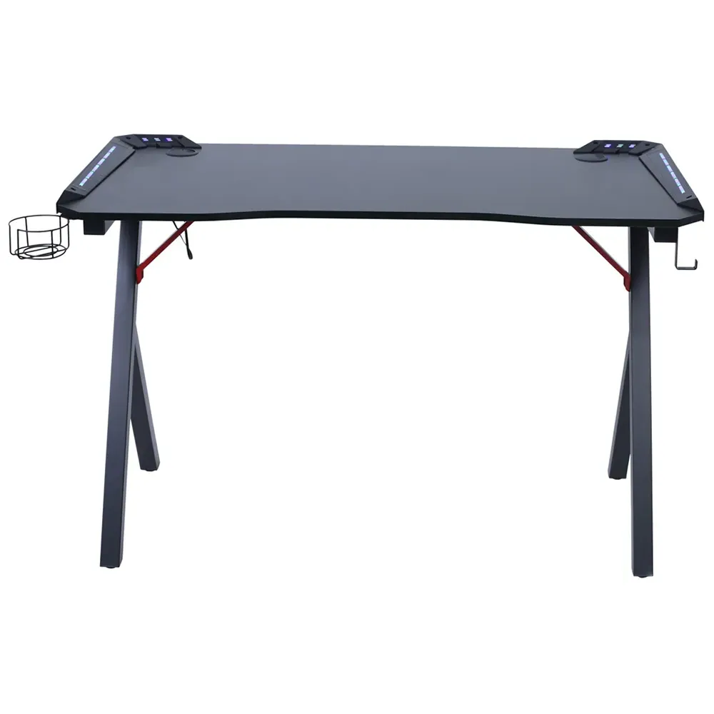 Model 3 Gaming Desk with LED Lights - Black