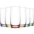 Neo Multicoloured Highball Glass 6 Pack - Clear