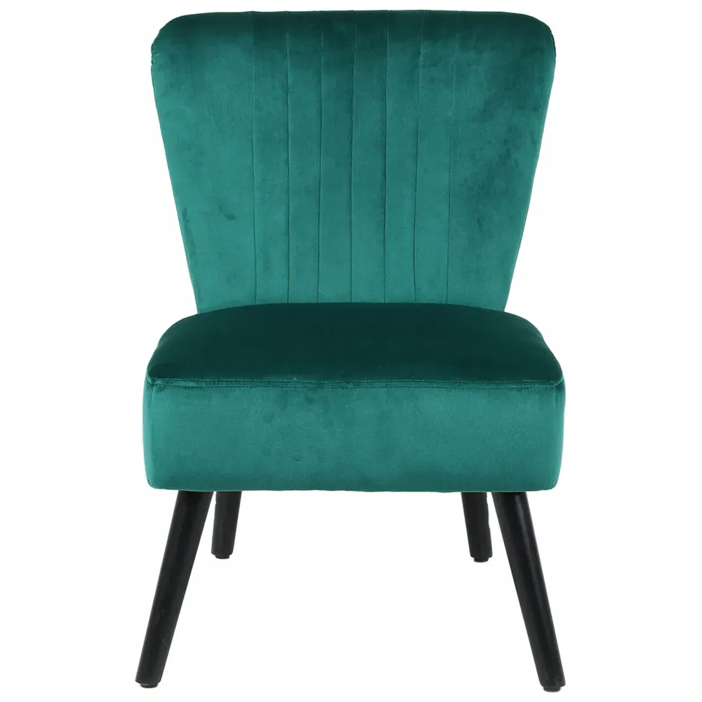 Shell Accent Chair - Green, Velvet