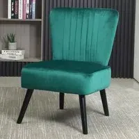 Shell Accent Chair - Green, Velvet