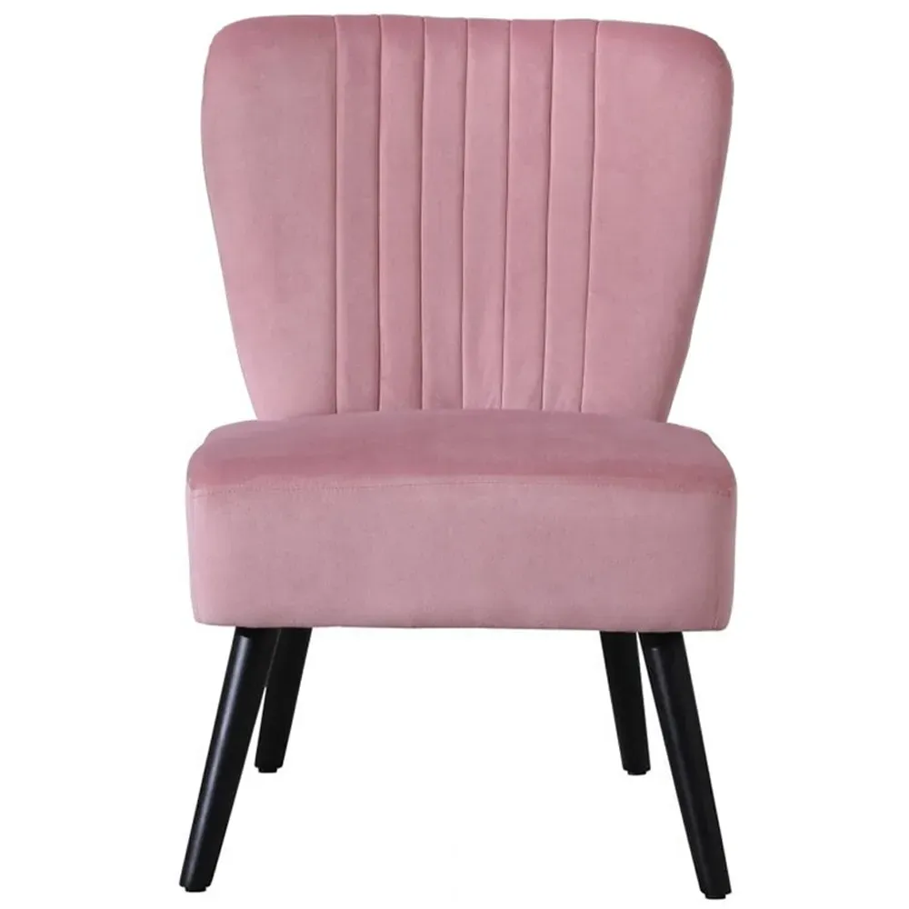 Shell Accent Chair - Pink, Velvet