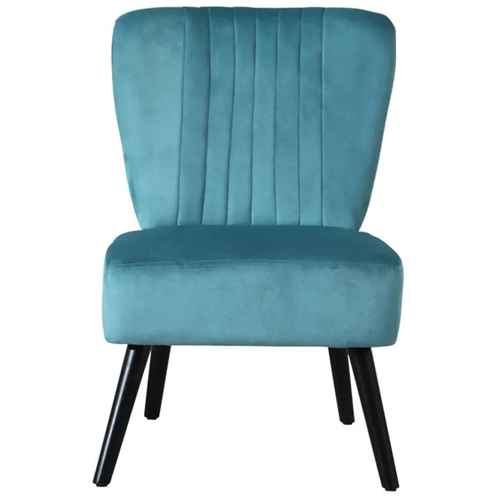 Shell Accent Chair - Teal, Velvet