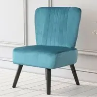Shell Accent Chair - Teal, Velvet