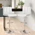 Swivel Bar Stool Set of 2 - White, Faux Leather