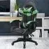 Swivel Office Chair with Lumbar Support - Green, PU Leather